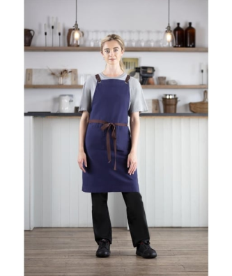 Southside Navy Blue Cotton Bib Apron