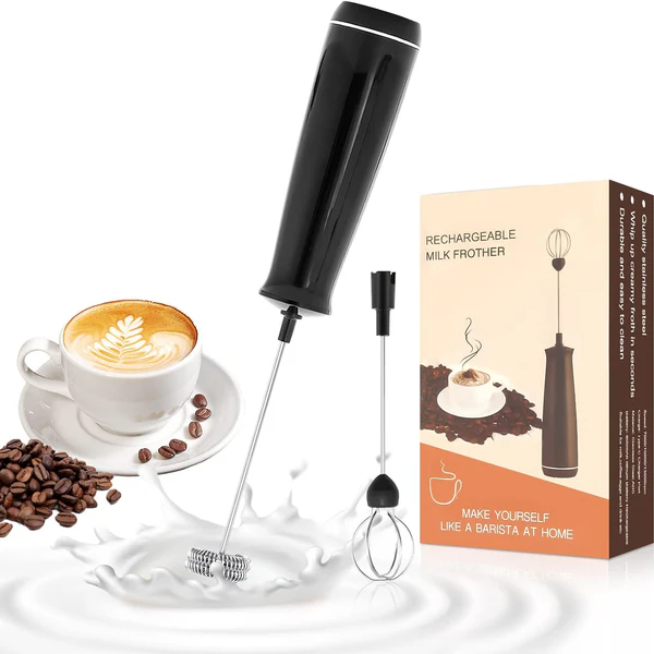 Mousseur à Lait Électrique Rechargeable USB C noir Vendos85