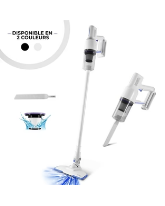 Aspirateur balai 2en1 filaire avec filtre HEPA lavable F10 blanc - Reconditionné Vortex