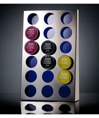 Support compatible avec les capsules de café Dolce Gusto, 18 dosettes, Acier inoxydable, KAPSULAS Don Hierro