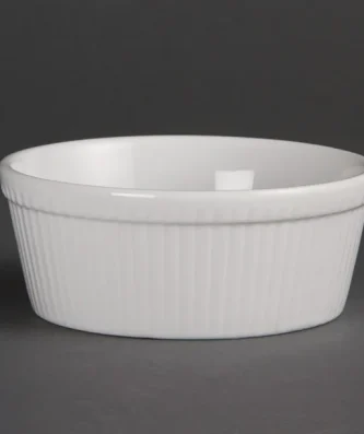 Plats à gratin ronds blancs Olympia 134mm (Lot de 6)