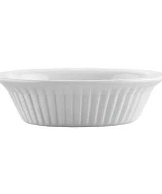 Plat à tourte ovale blanc Olympia (Lot de 6)