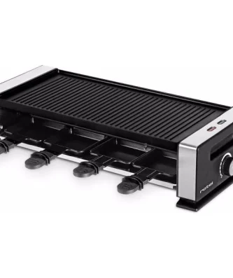 Appareil à raclette gril en fonte pour 8 personnes avec poêlons et spatules Rotel