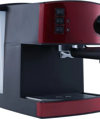 machine à expresso de 15 bars 850W rouge noir Adler