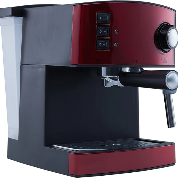 machine à expresso de 15 bars 850W rouge noir Adler
