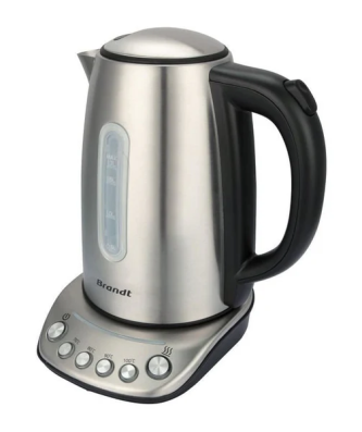 Bouilloire - - Bo1202b - 1,7 L - 5 Températures + Maintien Au Chaud - Inox Et Noir Brandt