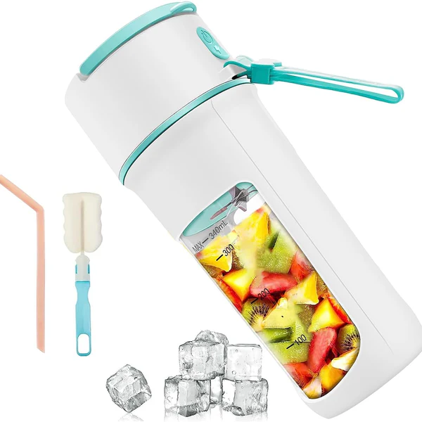 Blender électrique portable Smoothie 0,34L 55W avec Type-C rechargeable blanc Vendos85