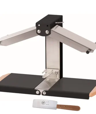Appareil à raclette - Brézière® PREMIUM - Noir - Poignées bois - Couteau inclus Louis Tellier