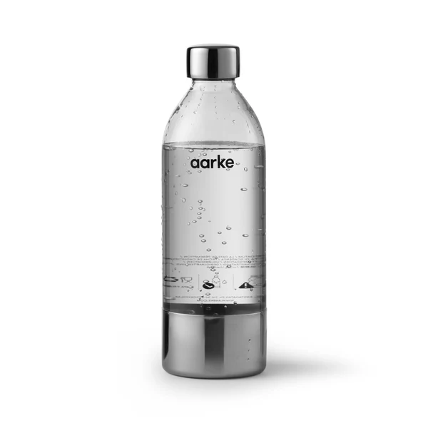 Bouteille d'eau en PET 1 l argent pour Carbonator 3 Aarke