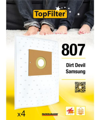 Lot de 4 sacs aspirateur Dirt Devil Samsung Premium TopFilter