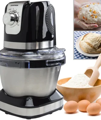 Machine à pétrir pour robot ménager en acier inoxydable 4 litres noir Syntrox