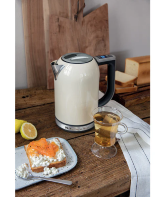 bouilloire électrique de 1,7L 2400W crème argent Kitchenaid