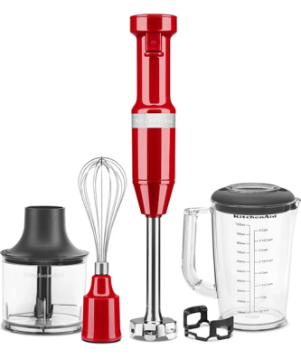 Mixeur plongeant 5 vitesses 180 W rouge empire Kitchenaid 5KHBV83EER Kitchenaid