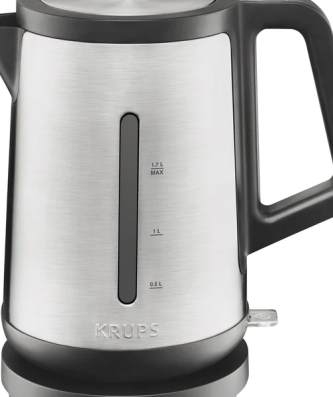 bouilloire électrique de 1,7L sans fil 2400W gris noir Krups