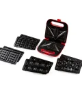 Gaufrier multifonctions 5 plaques 750 W Snack Party rouge Domo