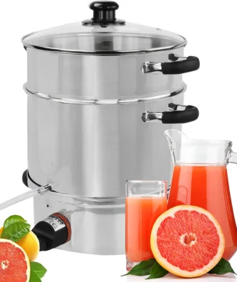 Extracteur de vapeur Juicer Presse à fruits Acier inoxydable avec élément chauffant Syntrox