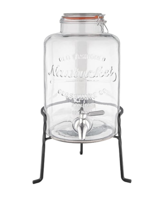 Distributeur d'eau rétro en verre avec socle Olympia 8,5L