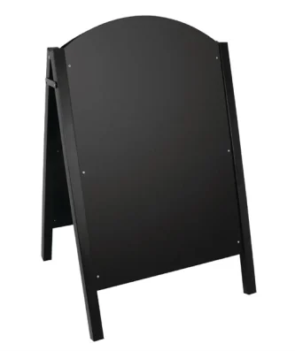 Panneau de trottoir noir structure métallique Olympia