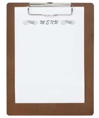 Plaque porte-menus en contreplaqué Olympia