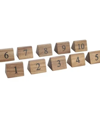 Numéros de table en bois Olympia 1 à 10