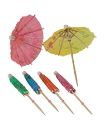 Parasols en papier de différentes couleurs Fiesta Recyclable (Lot de 144)