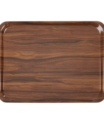 Plateaux stratifiés lisses Capri Cambro noyer 460mm (lot de 24)