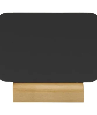 Mini chevalets rectangulaires avec socle en bois Securit Silhouette (lot de 4)