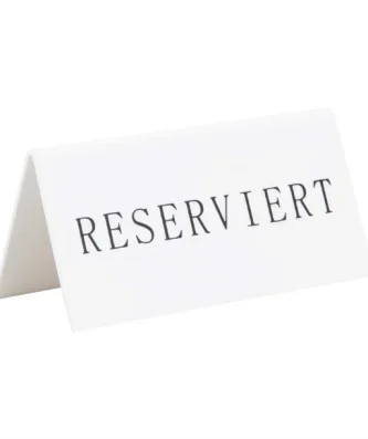 Chevalets table réservée Securit "Reserviert" (lot de 5)