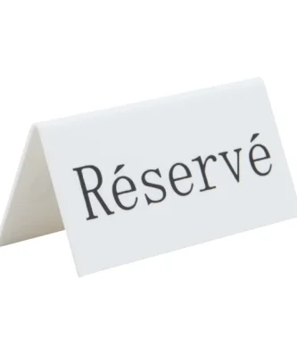 Chevalets table réservée Securit "Réservé" (lot de 5)