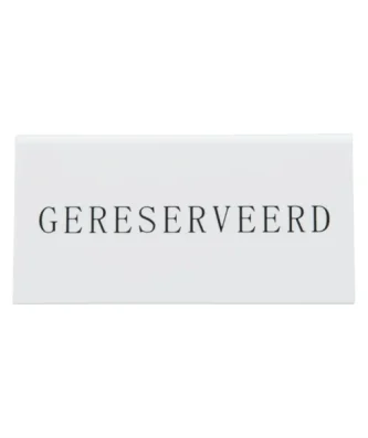 Chevalets table réservée Securit "Gereserveerd" (lot de 5)