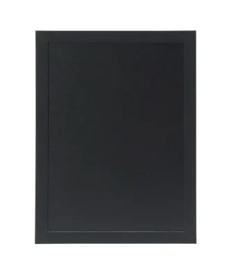 Ardoise murale cadre en bois noir avec feutre craie et fixations Securit 30x40cm