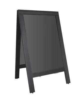 Panneau de trottoir avec cadre en bois noir Olympia 700x1200mm