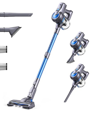 Aspirateur Balai sans Fil 6 en 1 200W bleu gris Vendos85