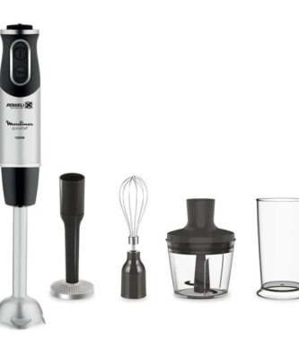 Mixeur plongeant, 1000w, noir/inox Moulinex