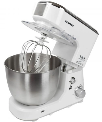 Mélangeur malaxeur robot acier inoxydable 5 litres blanc Syntrox