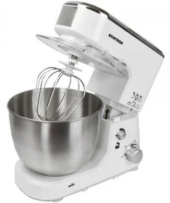 Mélangeur malaxeur robot acier inoxydable 5 litres blanc Syntrox