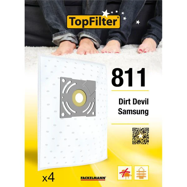 Lot de 4 sacs aspirateur Samsung et Dirt Devil Premium TopFilter