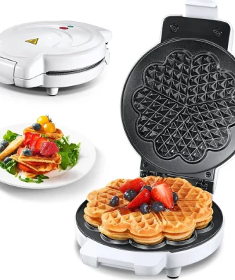 Gaufrier Professionnel éléctrique 900W blanc Vendos85