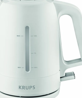 bouilloire électrique de 1,6L sans fil 2400W blanc Krups