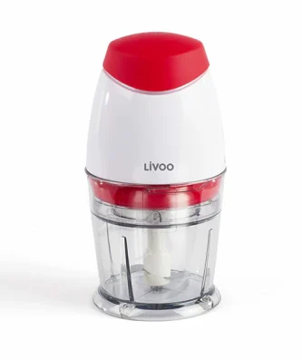 Mini Hachoir électrique rouge 25 cl 160 W DOP118R Livoo