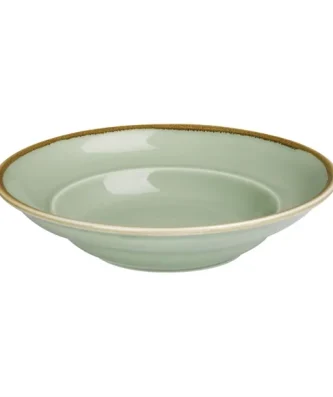 Assiettes à pâtes Olympia Kiln couleur mousse 250mm (lot de 4)