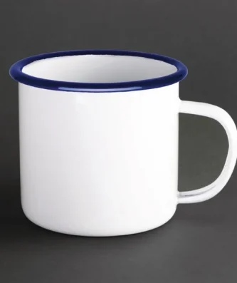 Grand mug à soupe en acier émaillé Olympia 670ml