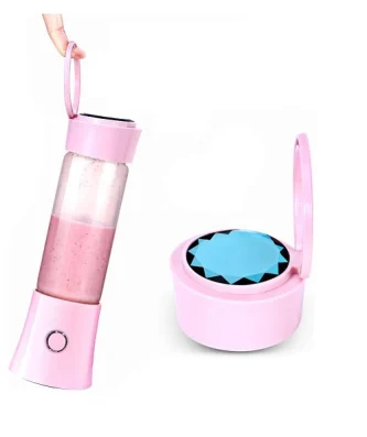 Blender électrique Smoothie 0,48L 100W avec mini USB rechargeable rose Vendos85