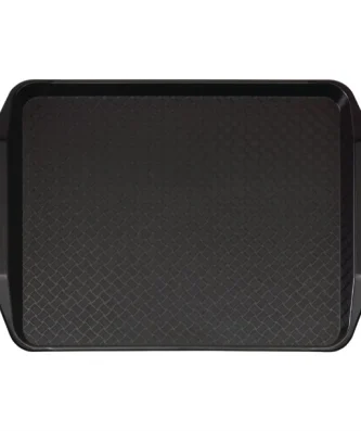 Plateau rectangulaire avec poignées en polypropylène Fast Food Cambro noir 43 cm