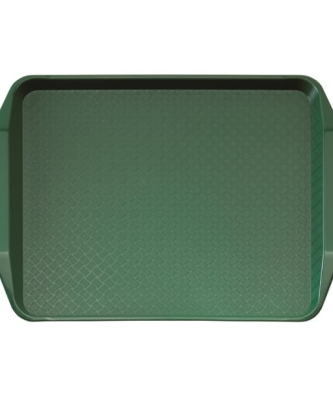 Plateau rectangulaire avec poignées en polypropylène Fast Food Cambro vert 43 cm