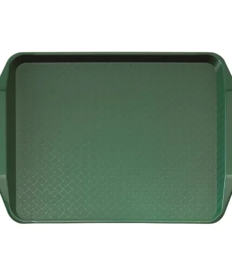 Plateau rectangulaire avec poignées en polypropylène Fast Food Cambro vert 43 cm