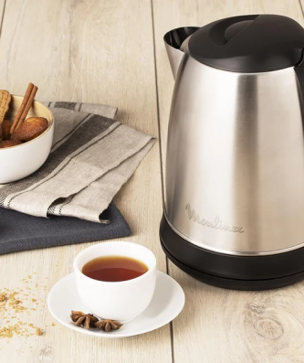 bouilloire électrique de 1,7L sans fil 2400W gris noir Moulinex