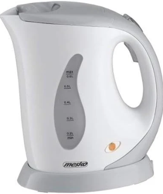 bouilloire électrique de 0,6L 760W blanc gris Mesko