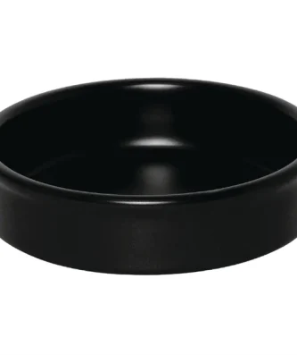 Plats empilables noirs 102mm Olympia (Lot de 6)