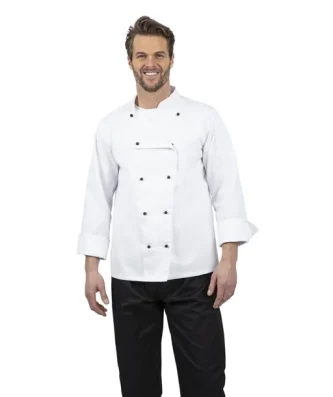 Veste de cuisine mixte Whites Chicago manches longues blanche